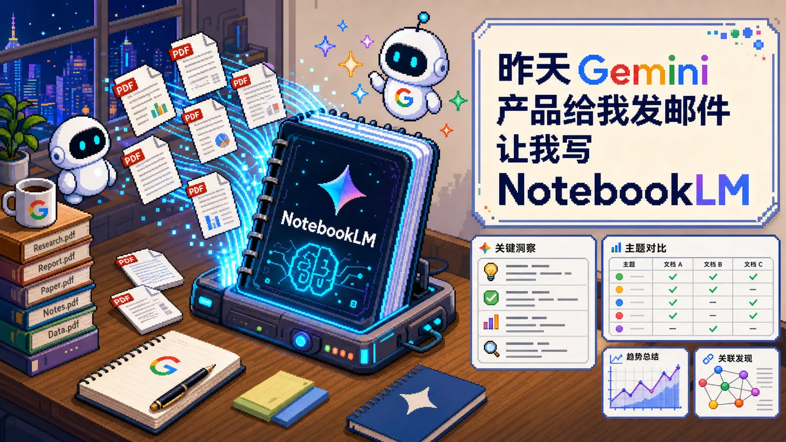 昨天 Gemini 产品给我发邮件让我写 NotebookLM